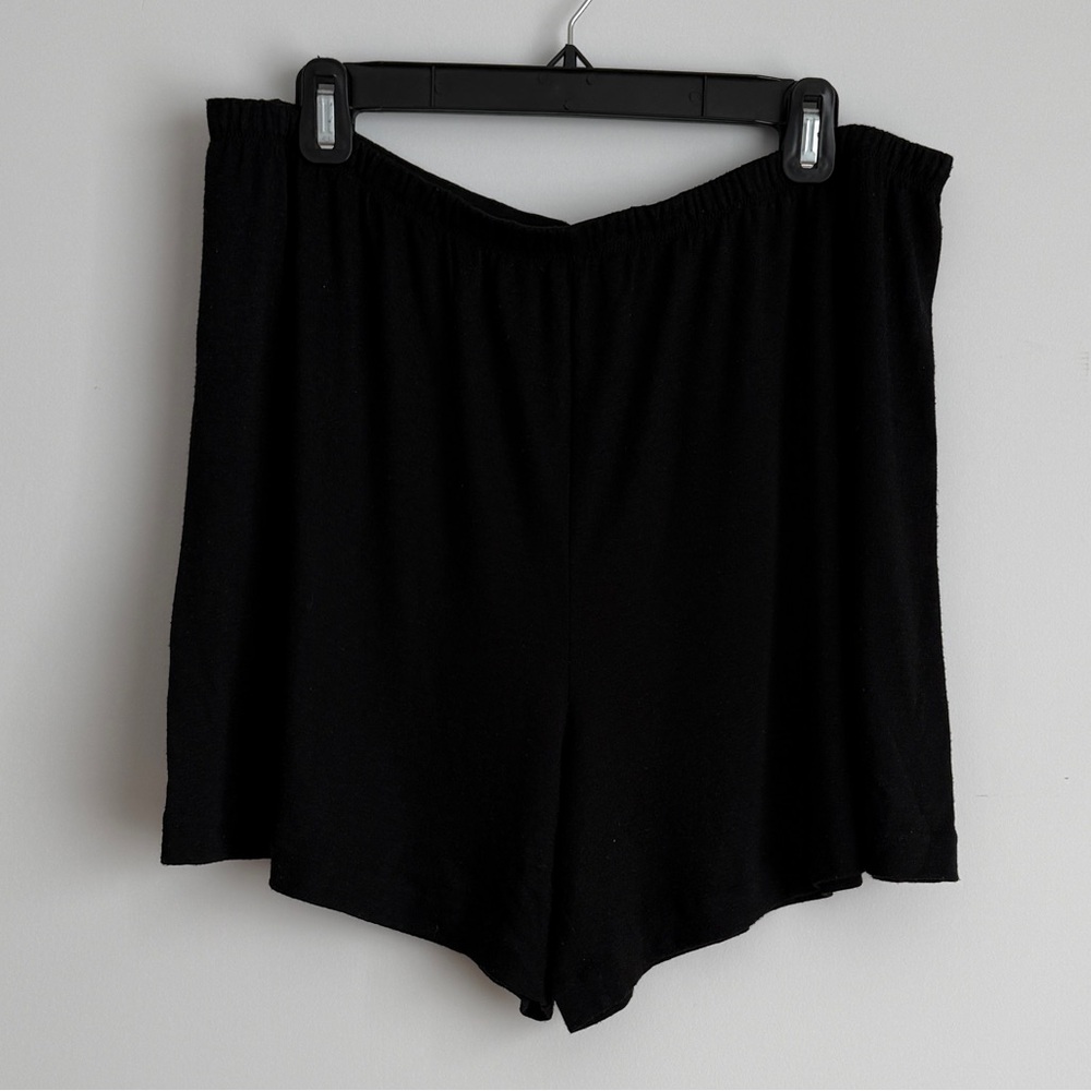 Vince Black Elastic Waist Lounge Shorts